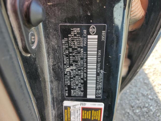 4T4BF3EK3BR101551 - 2011 TOYOTA CAMRY BASE Қара фото 12