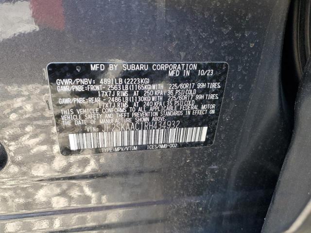 JF2SKAAC1RH434932 - 2024 SUBARU FORESTER GRAY photo 13