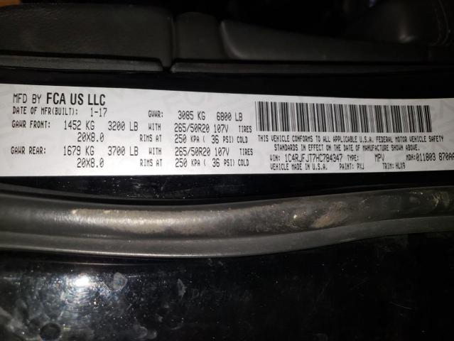 1C4RJFJT7HC784347 - 2017 JEEP GRAND CHER SUMMIT Սև լուսանկար 13