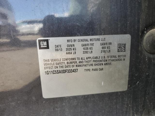 1G11C5SA0DF333437 - 2013 CHEVROLET MALIBU 1LT 灰色 照片 12