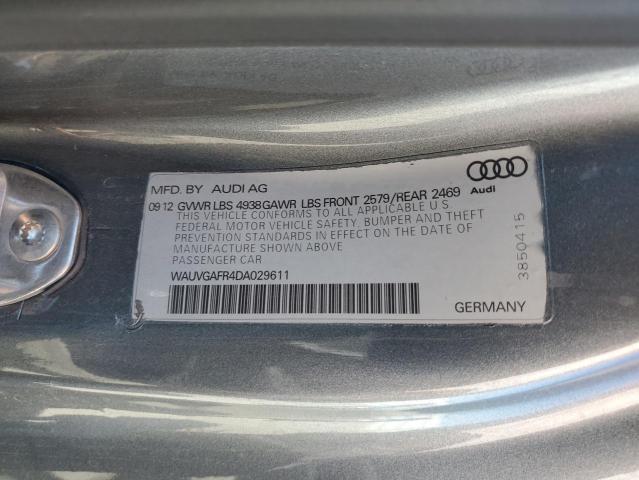 WAUVGAFR4DA029611 - 2013 AUDI S5 PRESTIGE Մոխրագույն լուսանկար 12