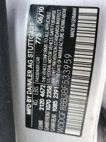 WDDGF8BB3BF533959 - 2011 MERZ C 300 4MATIC SILVER photo 12