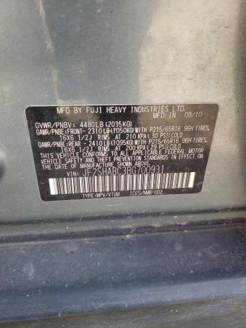 JF2SHABC3BG700931 - 2011 SUBARU FORESTER 2.5X Türkis Foto 13