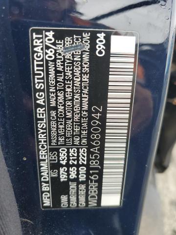 WDBRF61J85A680942 - 2005 MERCEDES-BENZ C 240 蓝色 照片 12