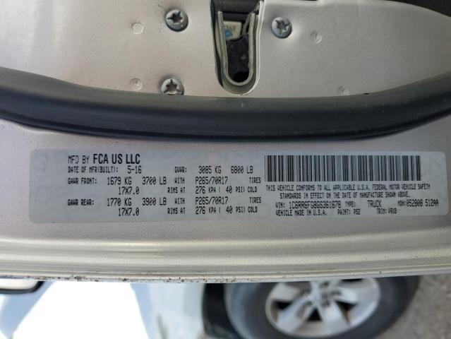 1C6RR6FG8GS361678 - 2016 RAM 1500 ST SILVER photo 12