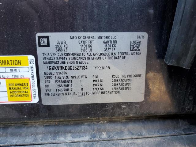 1GKKVRKD0GJ327134 - 2016 GMC ACADIA SLT-1 Grau Foto 13