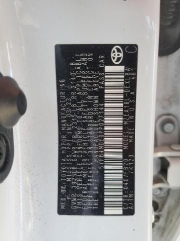 5YFB4MDE0PP027144 - 2023 TOYOTA COROLLA LE أبيض صورة 12