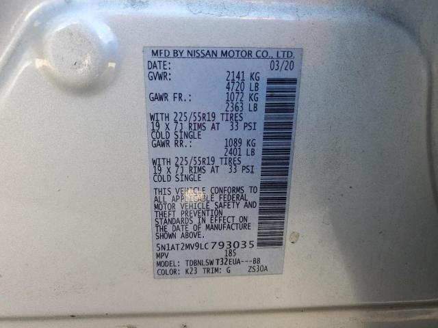 5N1AT2MV9LC793035 - 2020 NISSAN ROGUE S GRAY photo 13