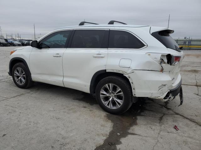 5TDKKRFH3FS117825 - 2015 TOYOTA HIGHLANDER XLE WHITE photo 2