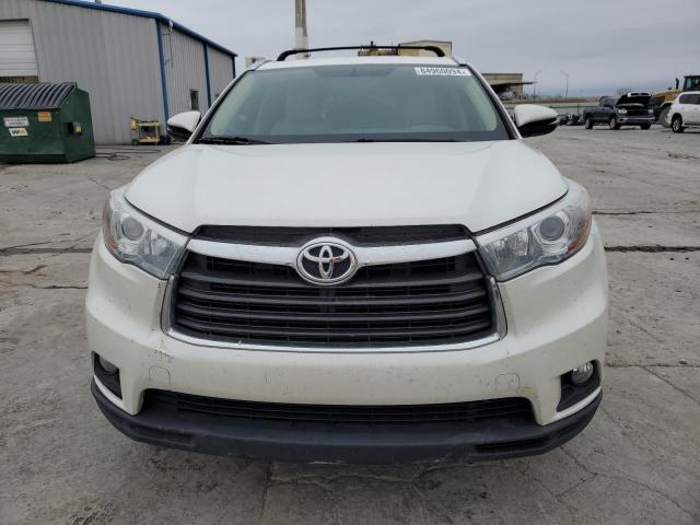 5TDKKRFH3FS117825 - 2015 TOYOTA HIGHLANDER XLE WHITE photo 5