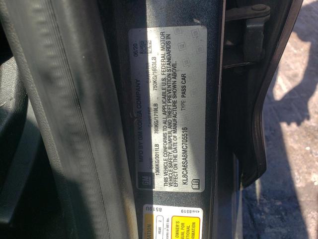 KL8CA6SA8MC705516 - 2021 CHEVROLET SPARK LS 灰色 照片 12