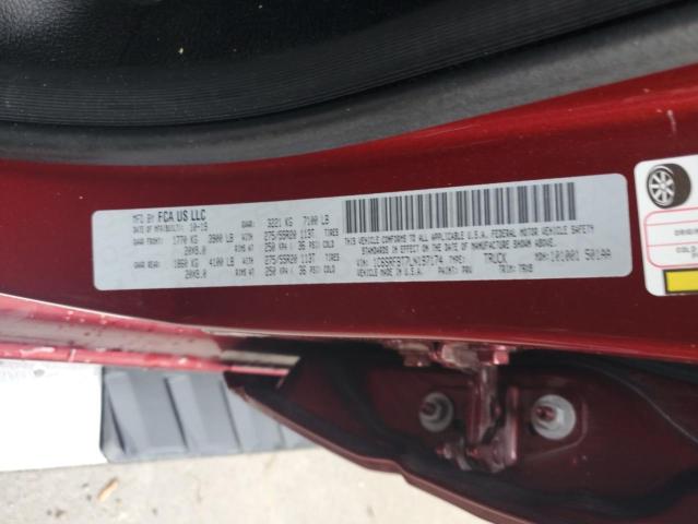 1C6SRFBT7LN197174 - 2020 RAM 1500 BIG HORN/LONE STAR BURGUNDY photo 12