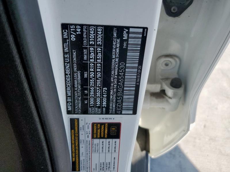 4JGDA5JB4GA654530 - 2016 MERCEDES-BENZ GLE 350 WHITE photo 13