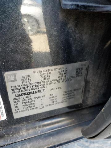 5GAKVCKD6EJ238871 - 2014 BUICK ENCLAVE BLACK photo 13