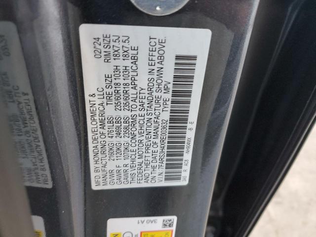 7FARS3H4XRE003632 - 2024 HONDA CR-V EX Մոխրագույն լուսանկար 12