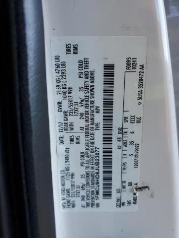 1FMCU9HD8JUB23077 - 2018 FORD ESCAPE SEL Білий фото 13