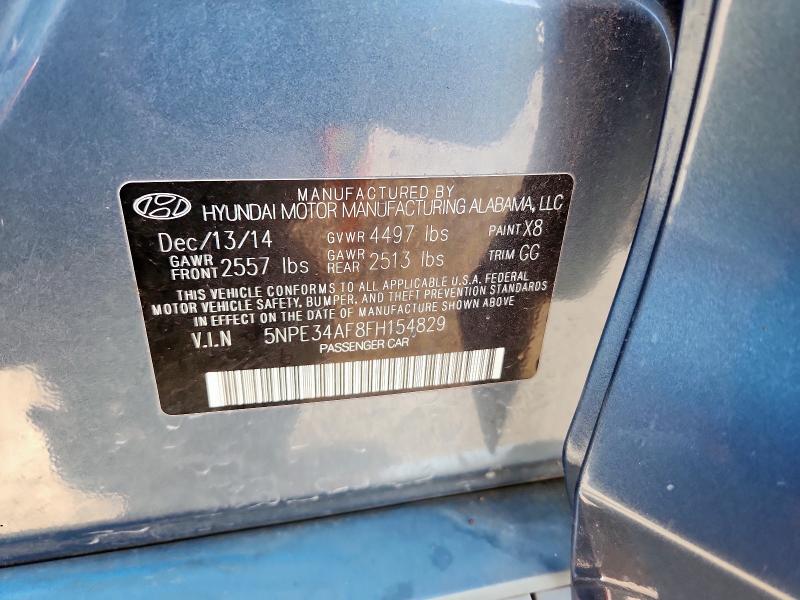 5NPE34AF8FH154829 - 2015 HYUNDAI SONATA SPORT BLUE photo 12