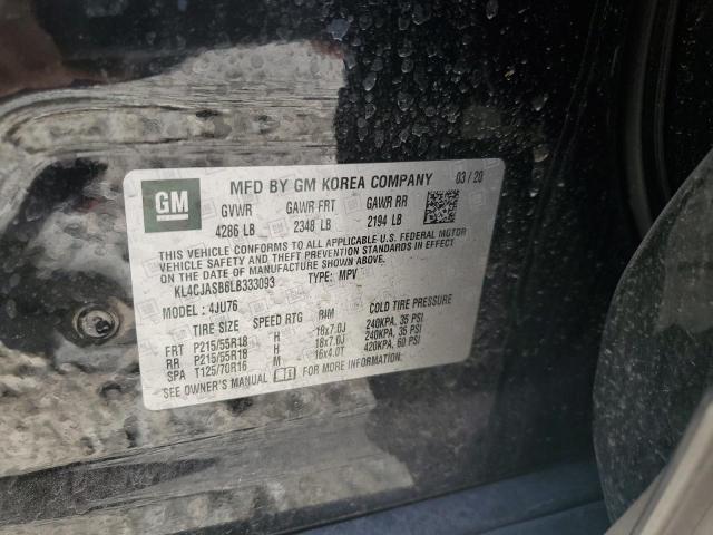 KL4CJASB6LB333093 - 2020 BUICK ENCORE PREFERRED 黑色 照片 13