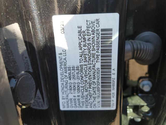 19UUB5F50PA003529 - 2023 ACURA TLX TECH A BLACK photo 12