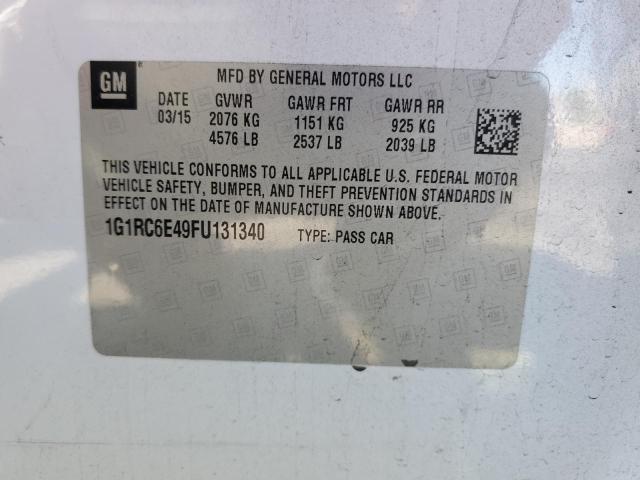 1G1RC6E49FU131340 - 2015 CHEVROLET VOLT თეთრი ფოტო 12