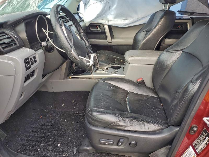 JTEBU5JR0A5012401 - 2010 TOYOTA 4RUNNER SR5 BURGUNDY photo 7