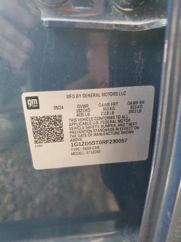 1G1ZD5ST0RF230057 - 2024 CHEVROLET MALIBU LT Mavi fotoğraf 12