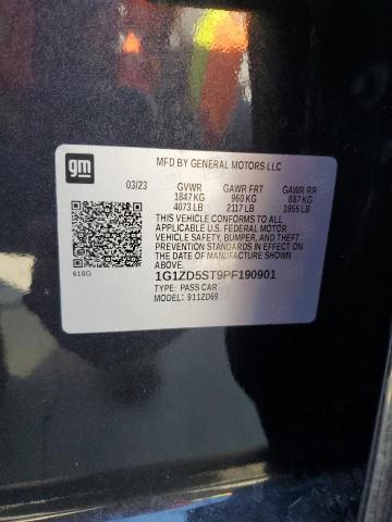 1G1ZD5ST9PF190901 - 2023 CHEVROLET MALIBU LT فحمي صورة 12