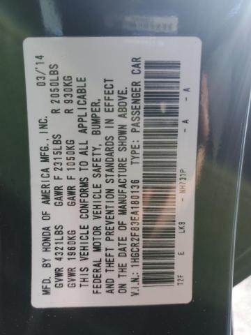 1HGCR2F83EA180136 - 2014 HONDA ACCORD EXL BLACK photo 12