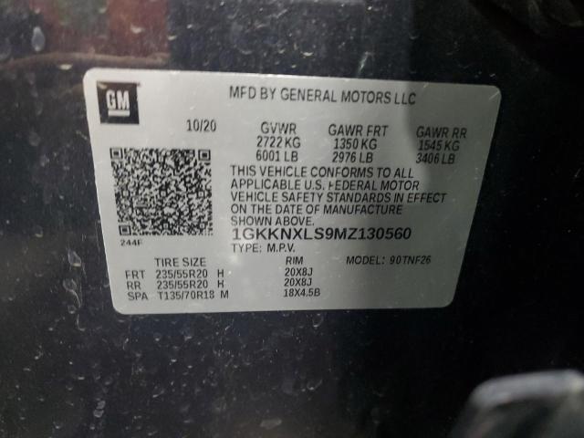 1GKKNXLS9MZ130560 - 2021 GMC ACADIA DENALI BLUE photo 14