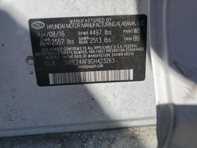 5NPE24AF9GH423263 - 2016 HYUNDAI SONATA SE 白色 照片 13