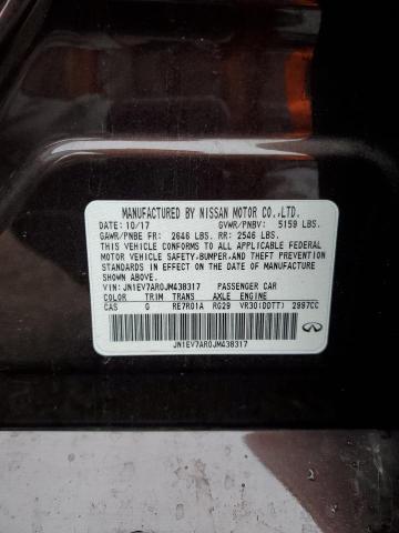 JN1EV7AR0JM438317 - 2018 INFINITI Q50 LUXE MAROON photo 12