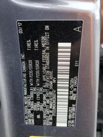 2T2ZZMCA3HC060747 - 2017 LEXUS RX 350 BASE GRAY photo 13