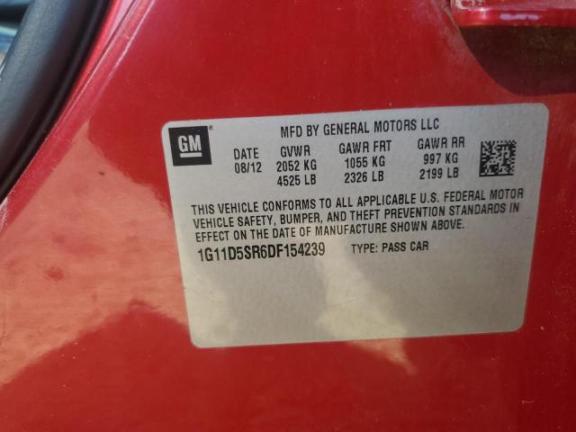 1G11D5SR6DF154239 - 2013 CHEVROLET MALIBU 1LT RED photo 12