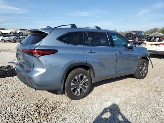 5TDGZRBHXNS219404 - 2022 TOYOTA HIGHLANDER XLE Niebieski zdjęcie 3