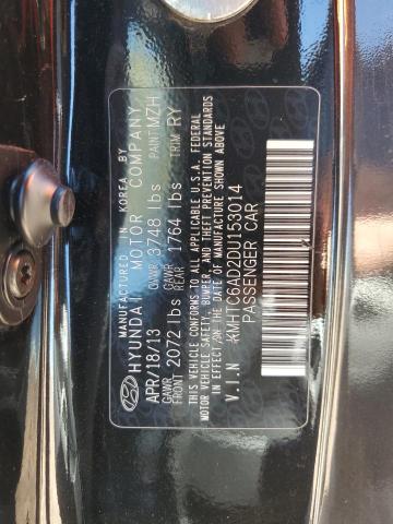 KMHTC6AD2DU153014 - 2013 HYUNDAI VELOSTER შავი ფოტო 14