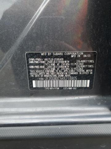 JF2GUADC5R8218805 - 2024 SUBARU CROSSTREK PREMIUM Сұр фото 13