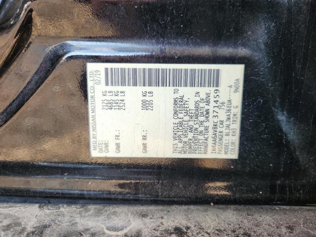 1N4AA6AV8KC371459 - 2019 NISSAN MAXIMA S BLACK photo 13