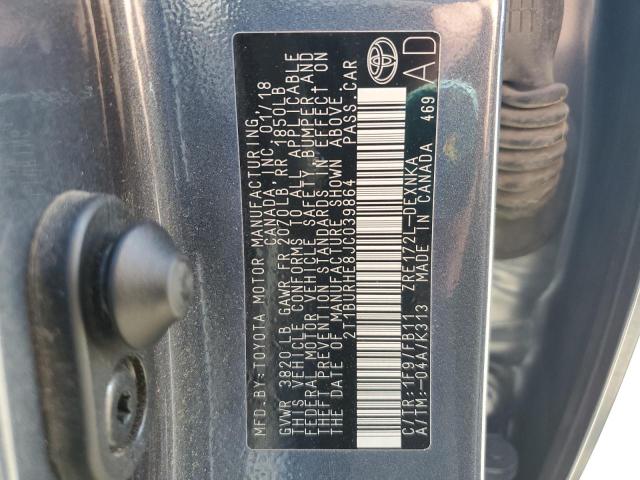 2T1BURHE8JC039864 - 2018 TOYOTA COROLLA L Blau Foto 12