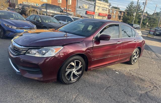 1HGCR2F41GA000779 - 2016 HONDA ACCORD LX BURGUNDY photo 2