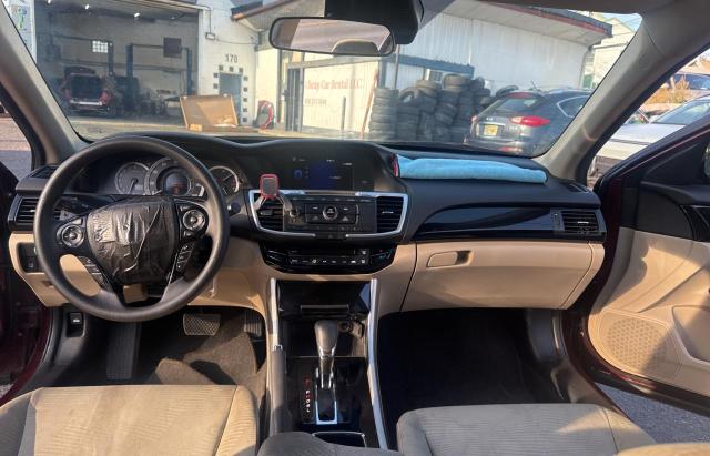 1HGCR2F41GA000779 - 2016 HONDA ACCORD LX BURGUNDY photo 9