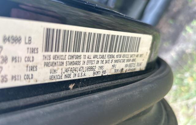 1J4FA24147L109862 - 2007 JEEP WRANGLER X BLACK photo 10