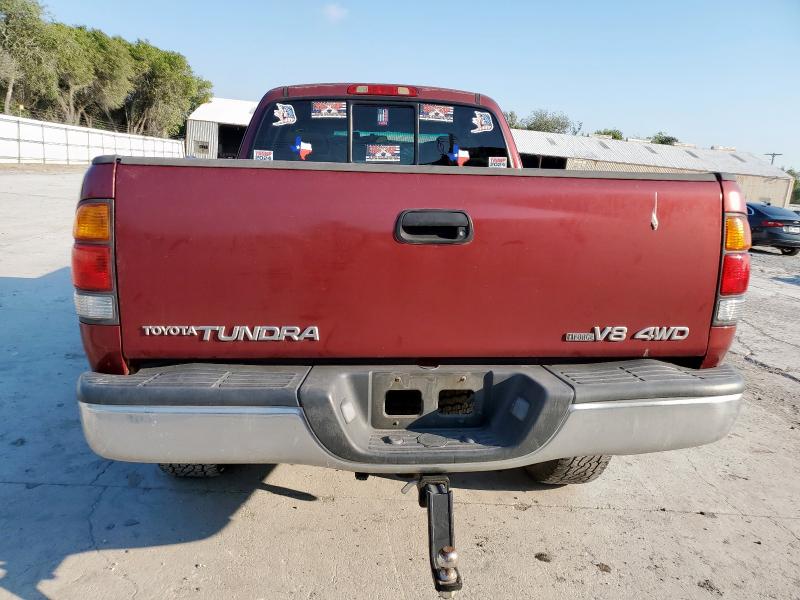 5TBBT44142S265166 - 2002 TOYOTA TUNDRA ACCESS CAB ბურგუნდია ფოტო 6