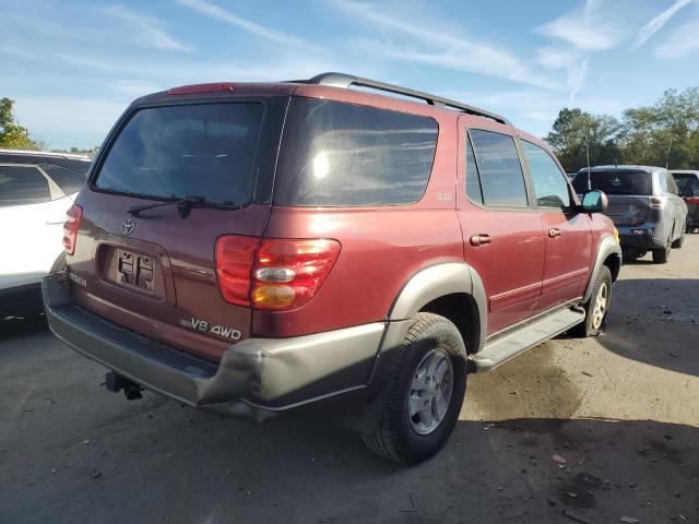 5TDBT44A63S142591 - 2003 TOYOTA SEQUOIA SR5 MAROON photo 3