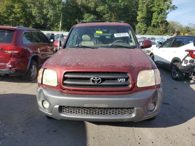 5TDBT44A63S142591 - 2003 TOYOTA SEQUOIA SR5 MAROON photo 5
