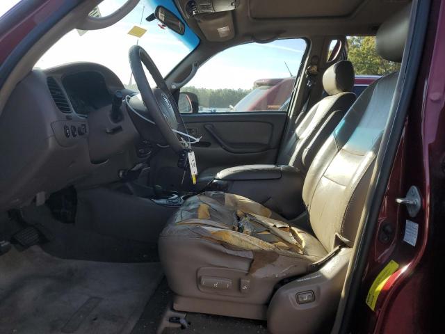 5TDBT44A63S142591 - 2003 TOYOTA SEQUOIA SR5 MAROON photo 7