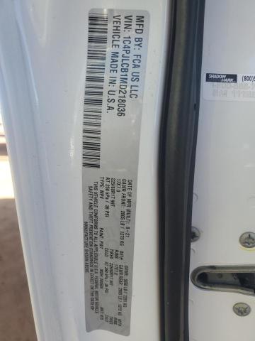 1C4PJLCB1MD218036 - 2021 JEEP CHEROKEE LATITUDE თეთრი ფოტო 13