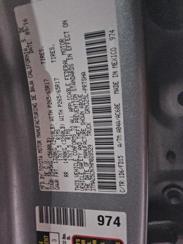 3TMAZ5CN7HM028529 - 2017 TOYOTA TACOMA DOUBLE CAB SILVER photo 12