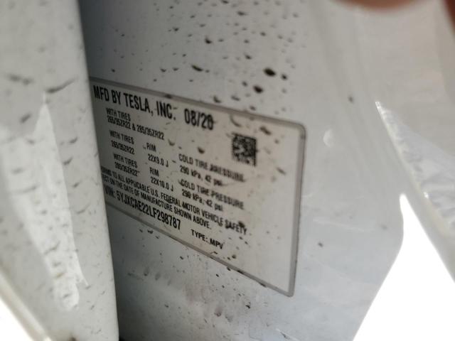 5YJXCAE22LF298787 - 2020 TESLA MODEL X WHITE photo 13