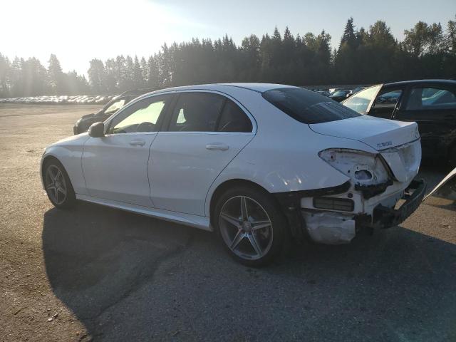 55SWF4KB6FU066222 - 2015 MERCEDES-BENZ C 300 4MATIC WHITE photo 2