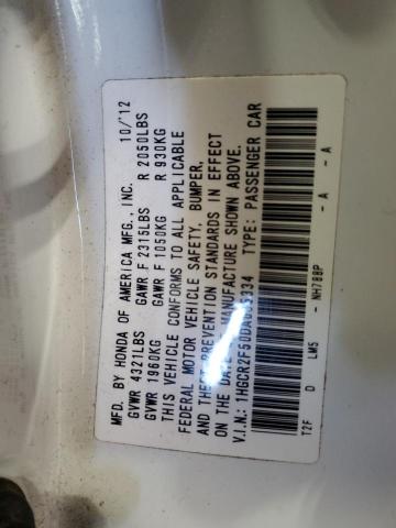 1HGCR2F50DA035334 - 2013 HONDA ACCORD SPORT Белый фото 12